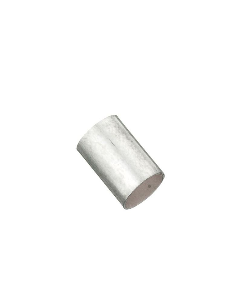 925 Sterling Silver Hammered Square Tube 6/10mm