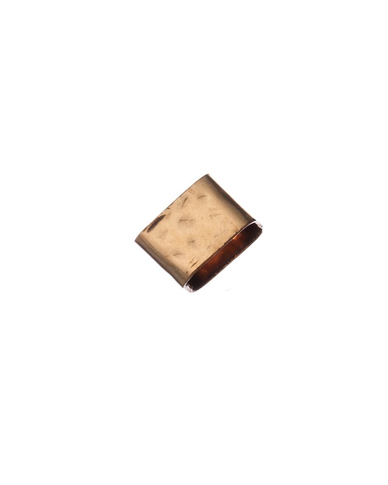 Yellow Gold Filled Hammered Square Tube 7/5mm