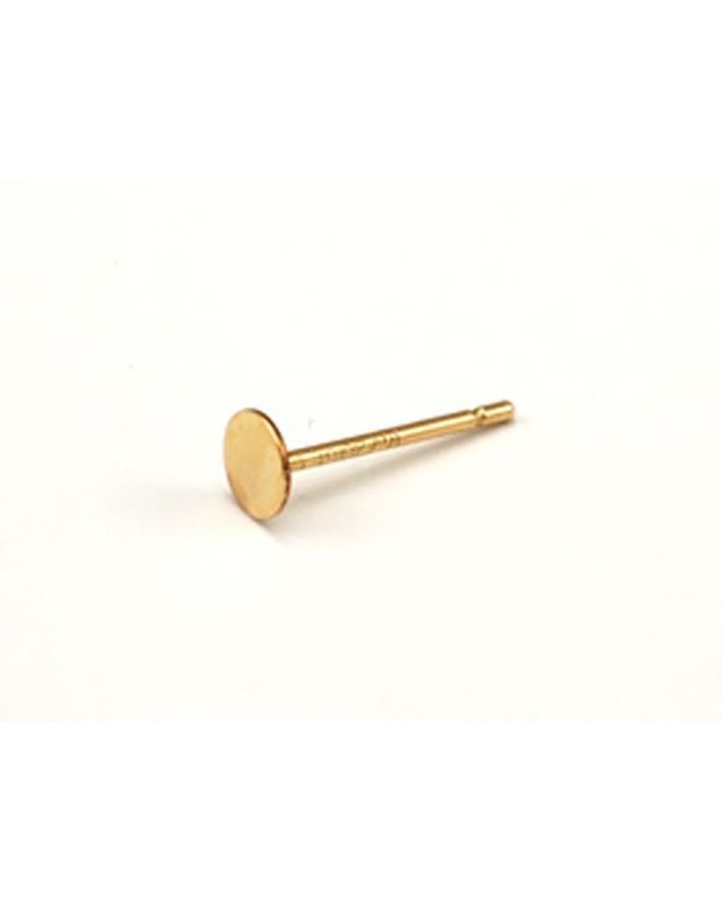 Yellow Gold Filled Disc Earring 4mm