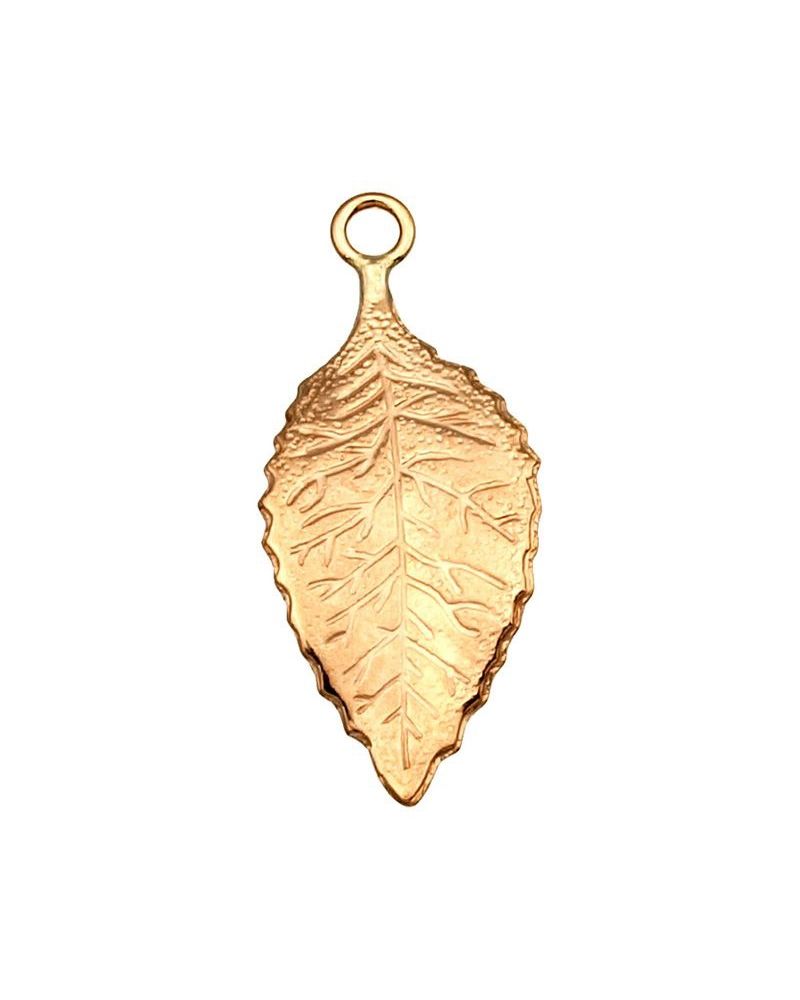 Rose Gold Filled Small Vaulted Leaf Pendant