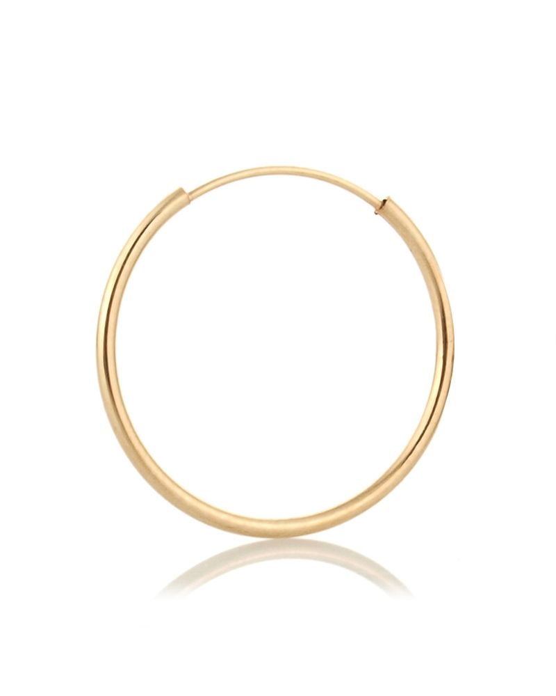 14KY Gold Tube hoop earring 1.6x20mm 