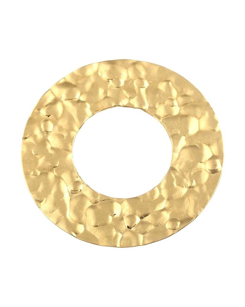 Yellow Gold Filled Hammered Disc I/D 15mm O/D 30mm