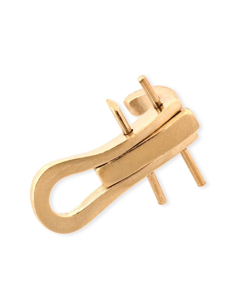 18K White Gold Clips With Rubber