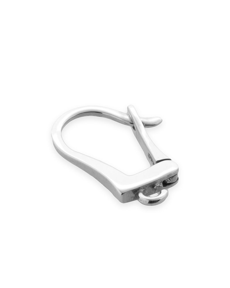 14K White Gold Leverback Earring W/Shortwire