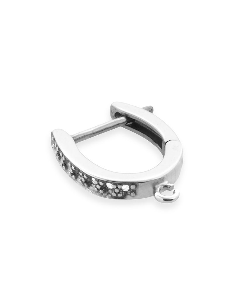 14K White Gold Diamond Earrings 12X1Pt
