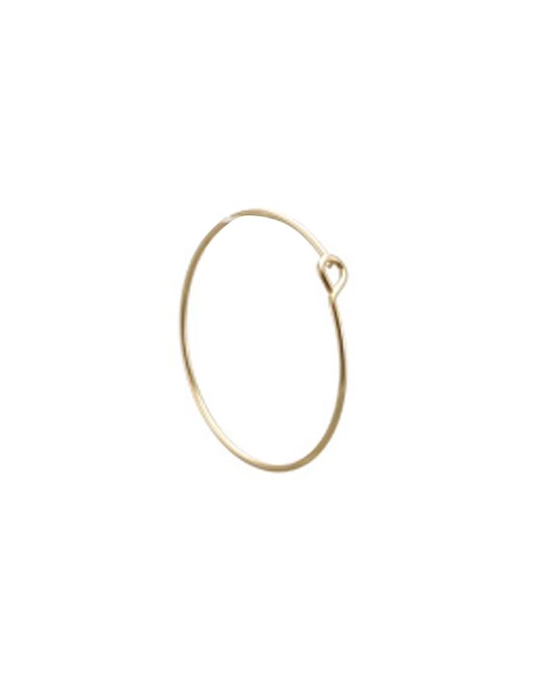 Yellow Gold Filled Hoop Wire Earring 21mm 