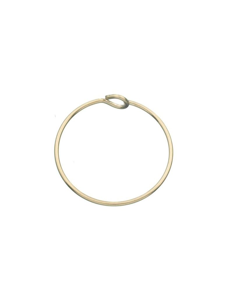Yellow Gold Filled Hoop Wire Earring 15mm 