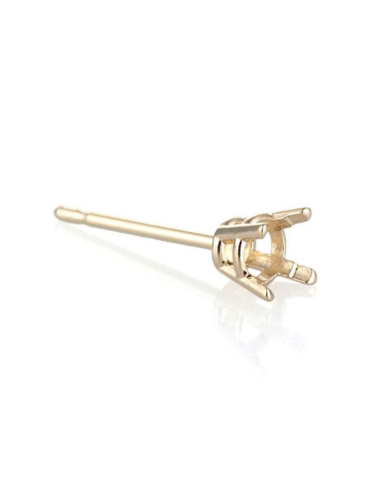 18Kw 3.25mm (12Pt) Basket Cast Earring 18Xye1016Kp