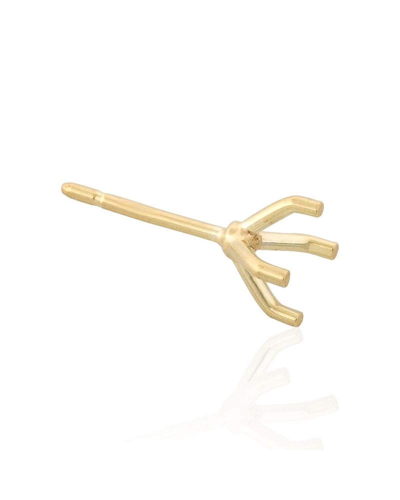 14K Yellow Gold Martini Setting Stud Earring 30Pt (4.4mm)