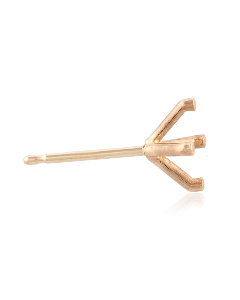 14K Yellow Gold Round 4-Prong Earring 60Pt (S343-3.75)