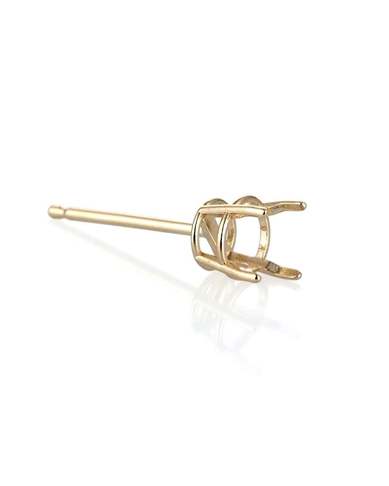 14K Yellow Gold Prin Cast Basket Earring 4mm (14E1019Kpg)
