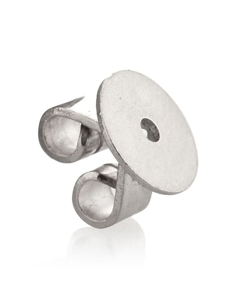 18K White Gold Butterfly Earnut Width 5.2mm