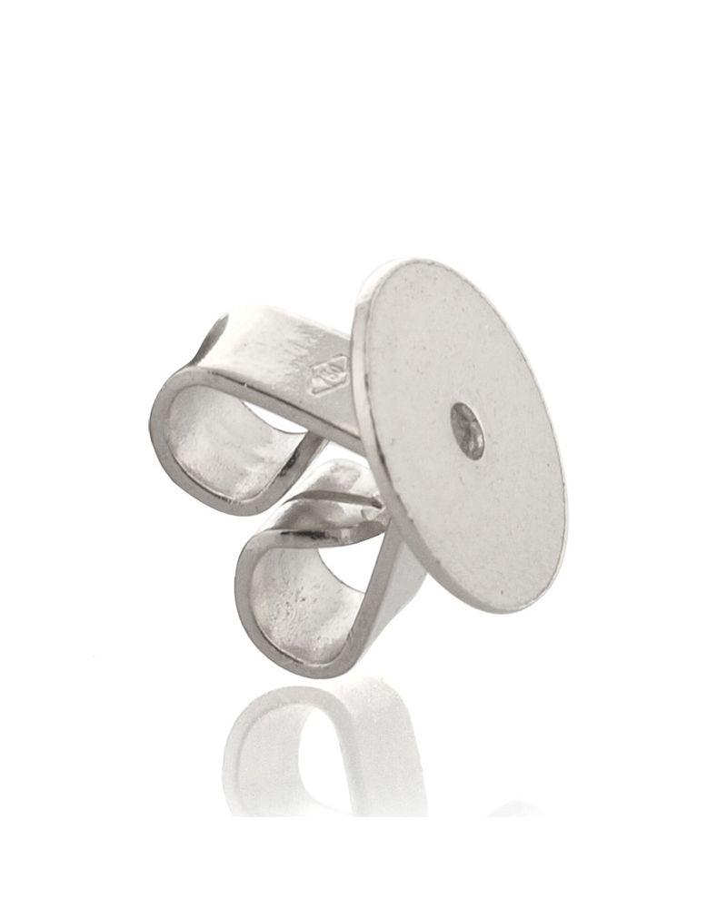 18K White Gold Butterfly Earnut Width 6mm