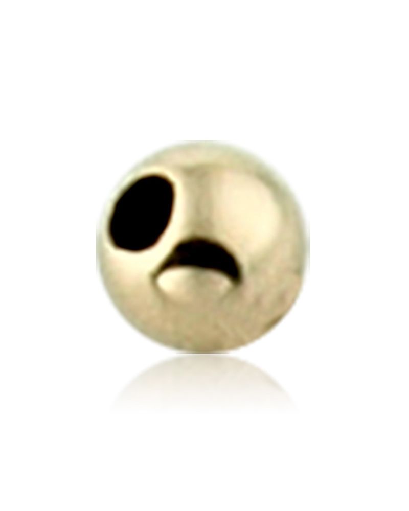14K Yellow Gold 3mm Seamless Round Bead 