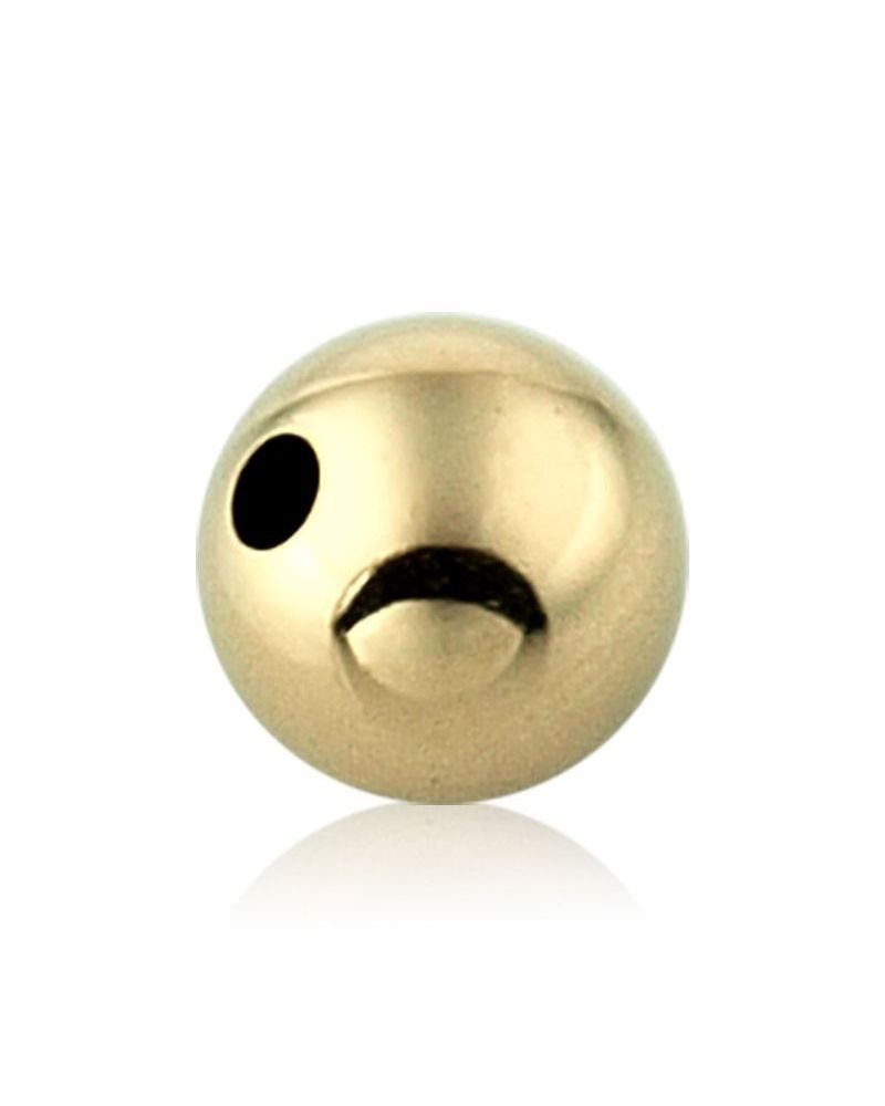 9K Yellow Gold 6mm Round Seamless Bead