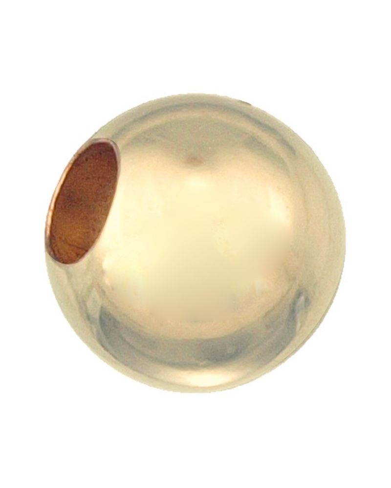 Yellow Gold Filled 4mm Seamless Round Bead (Hole 1.7mm)