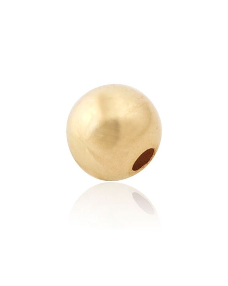 Yellow Gold Filled 5mm Seamless Round Bead (Hole Size: 1.5mm)