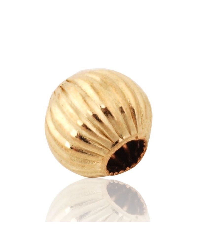 Gold Filled Corrugated Bead 4mm