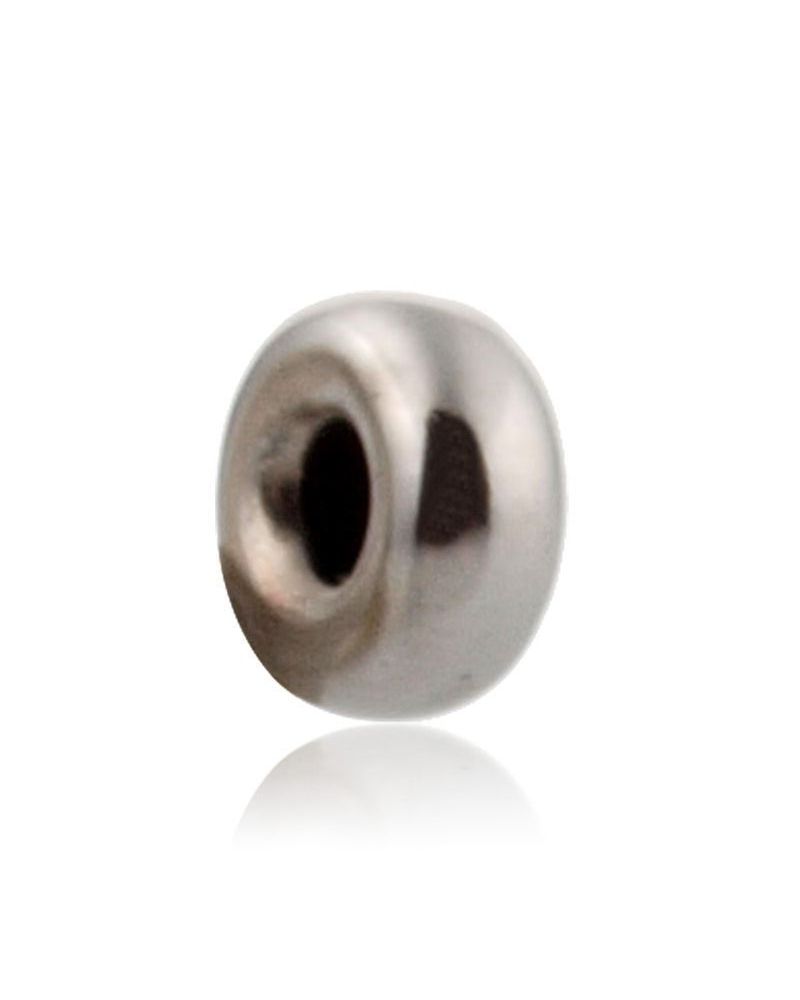 14K White Gold Roundel Bead 4.2X2mm (074Blp10200100)