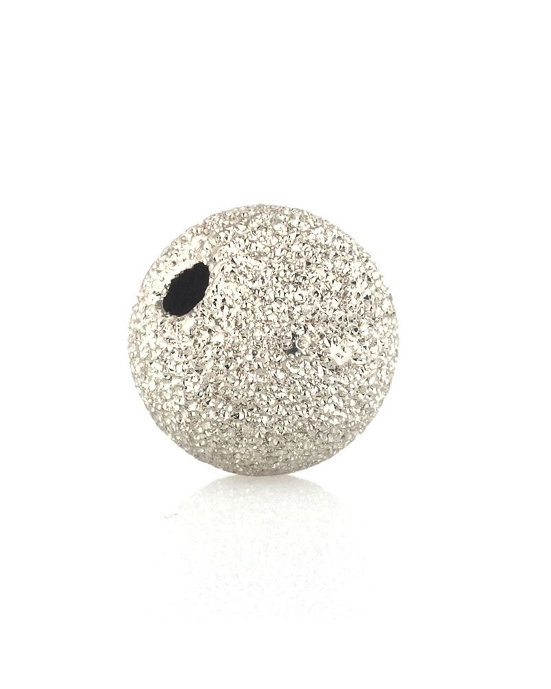 14K White Gold Laser Finish Bead 12mm (074Bdz54000000)