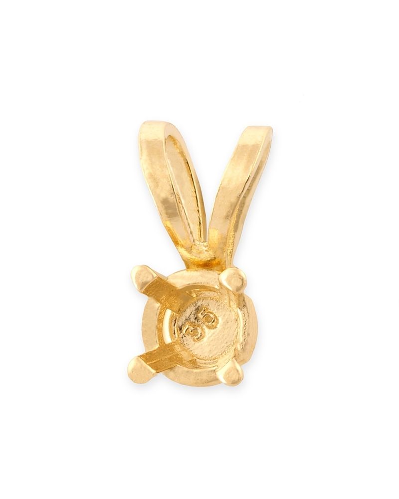 14K Yellow Gold Basket Setting Pendant 3.5mm (064Drb73300075)
