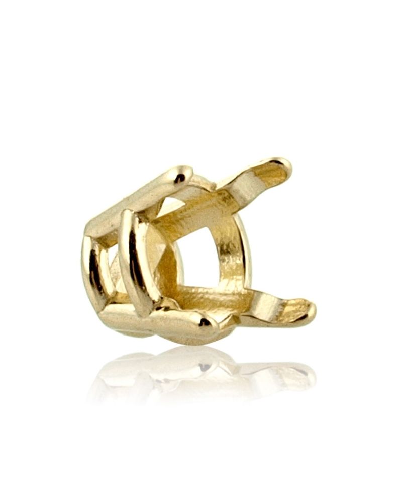 14K Yellow Gold Lw Rnd Bskt-P 4mm (25Pt) (141019Kp-Sp)