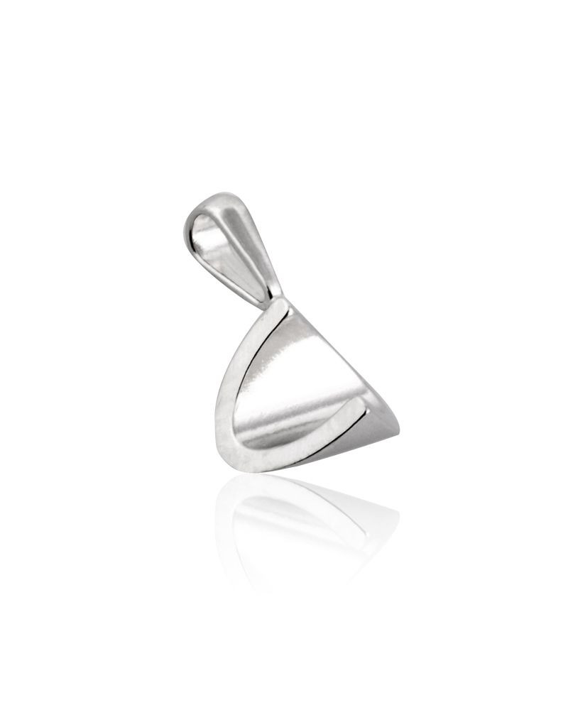 14K White Gold Tension Pendant 1Ct