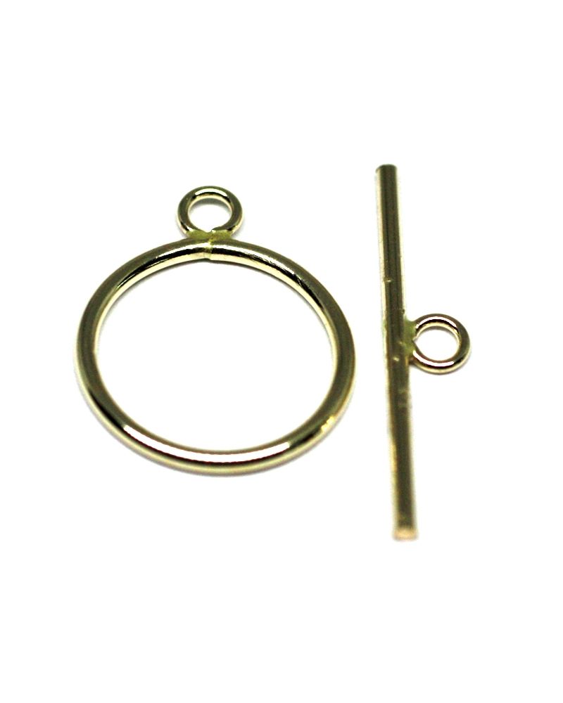 Yellow Gold Filled T-Clasp 12mm (Wire 1.2mm, Bar 23mm)