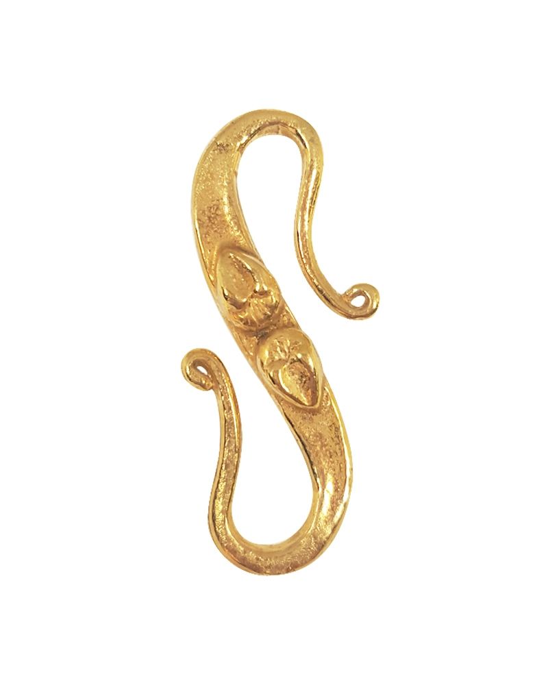 14K Yellow Gold Plated S Clasp