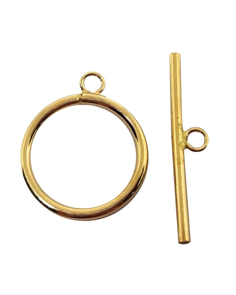 Yellow Gold Filled T-Clasp 10mm (Wire 1.2mm, Bar 19mm)