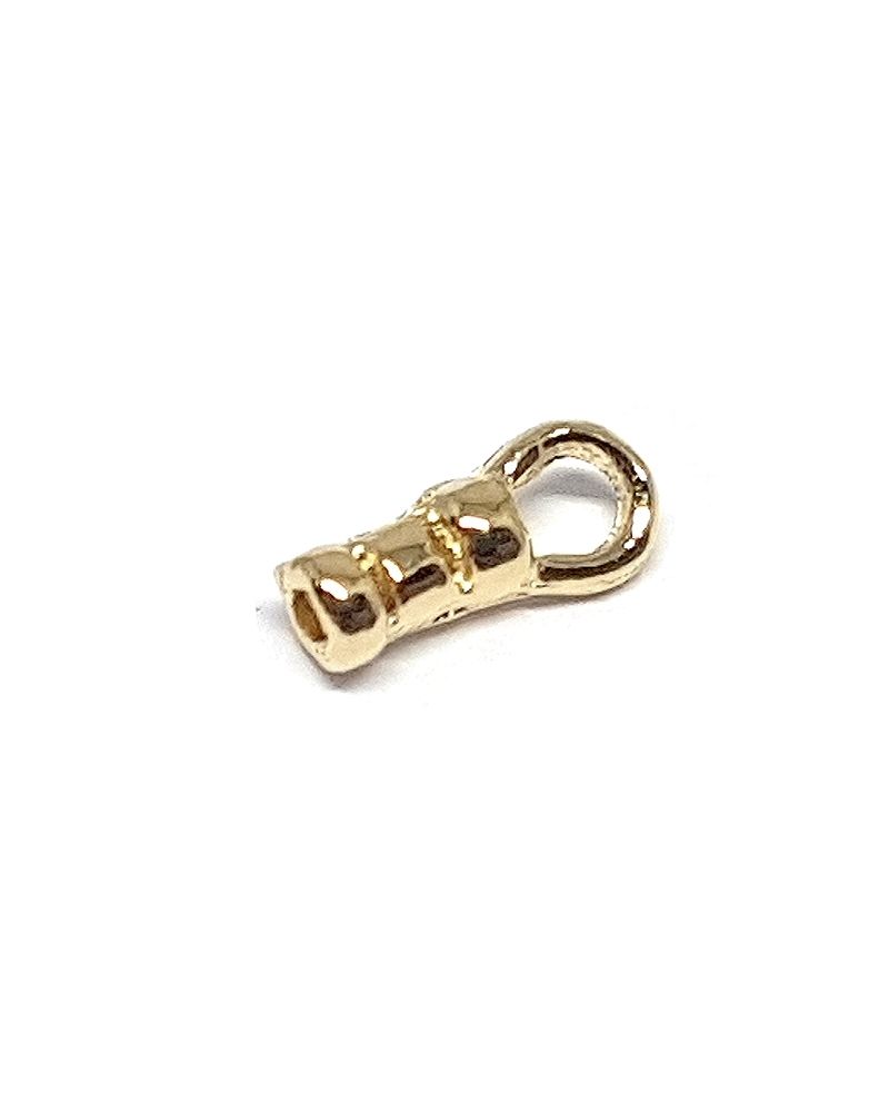 14K Yellow Gold Plated Crimping End Cap 0.8-1mm