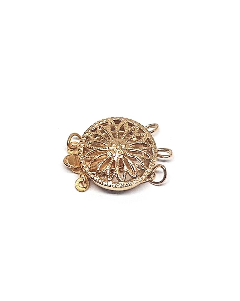 Yellow Gold Filled Pearl Clasp Lock