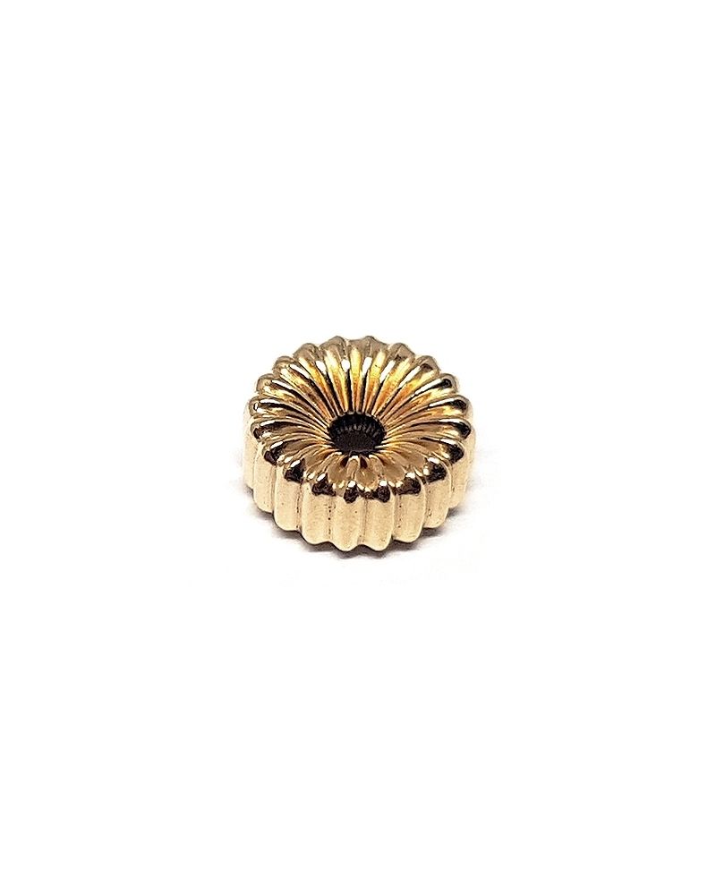 Gold Filled Flat Corrugated Bead  8.75X4.25mm
