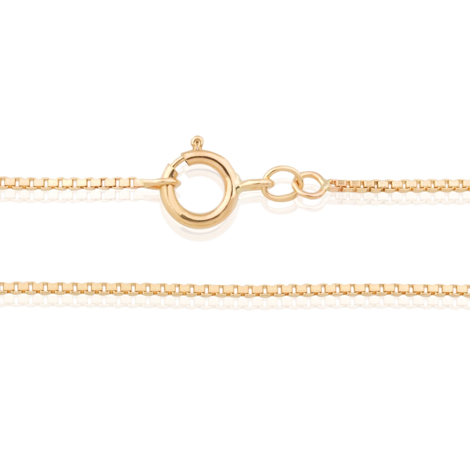 14KY 0.75mm Venetian Box Chain 18" (45Cm)