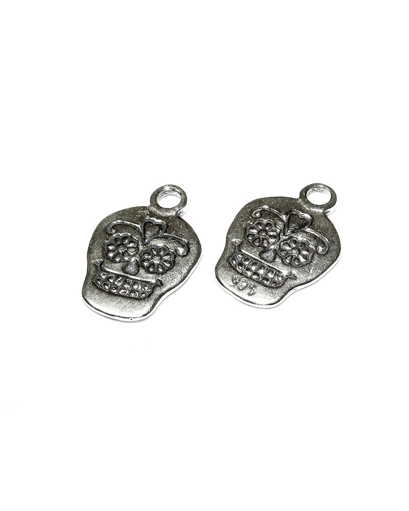 925 Sterling Silver Designed Skull Pendant