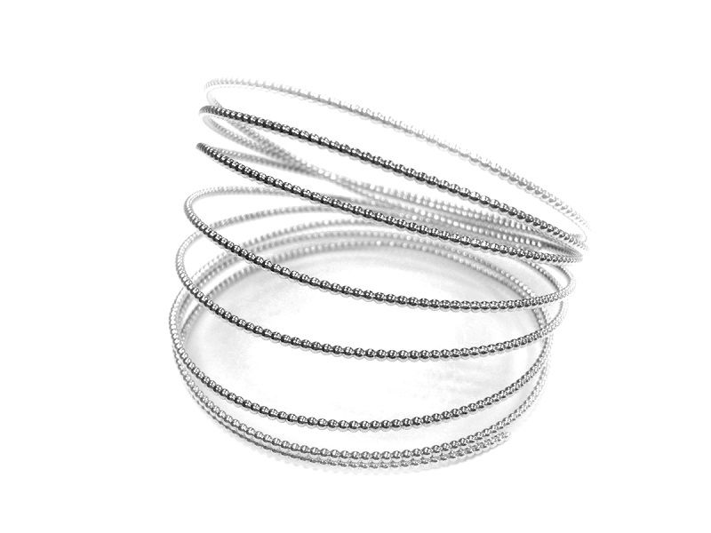 935 Silver Beaded Wire 2.5mm
