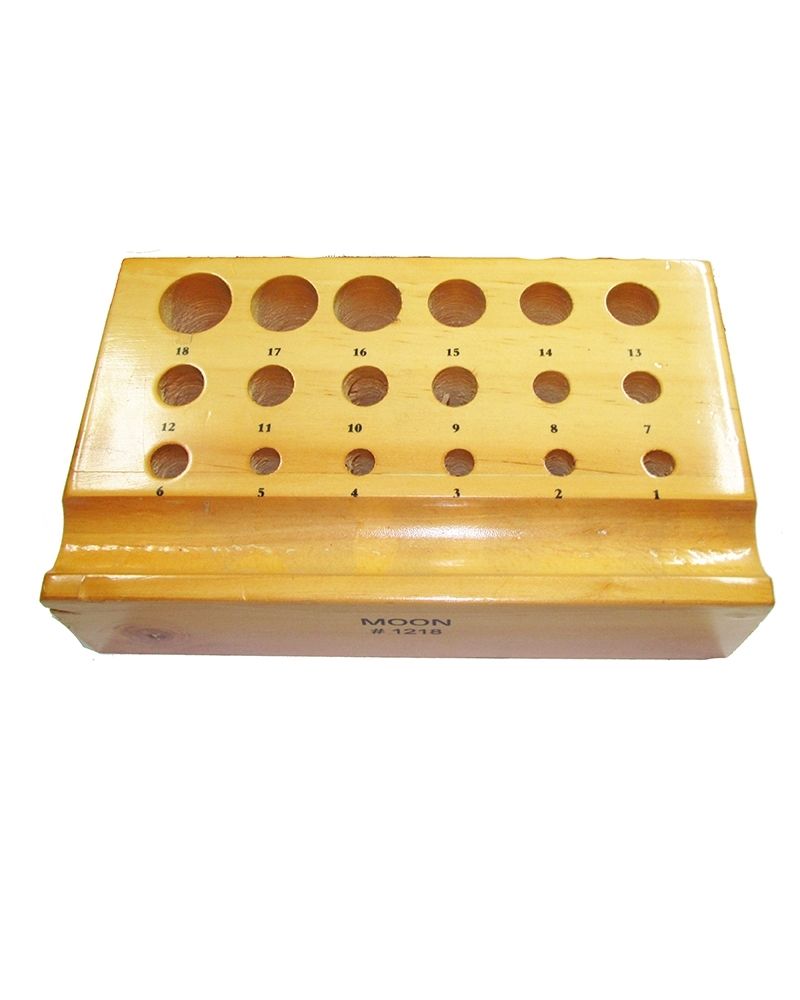 Wooden Box For Dapping Punches 18 Holes