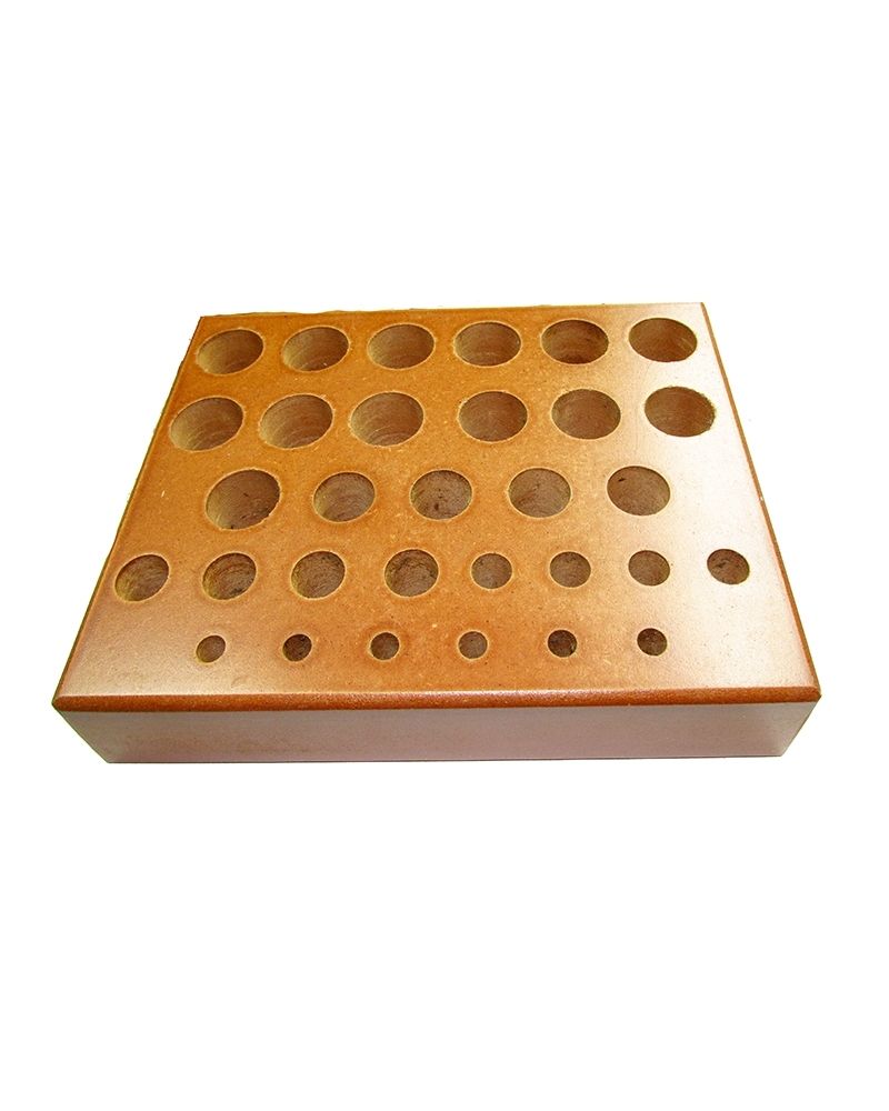 Wooden Box For Dapping Punches 36 Holes