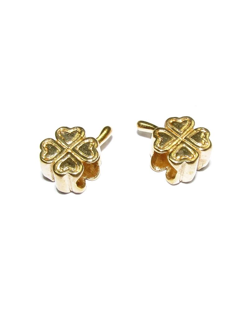 14K Gold Plated  Hearts Flower Pendant