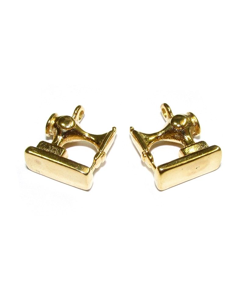 14K Gold Plated Sewing Machine Pendant