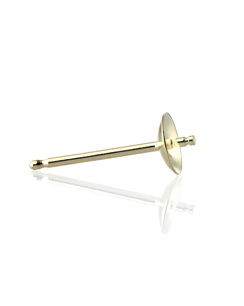 14K Yellow Gold Pearl Stud 3.5mm