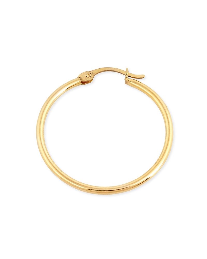 Yellow Gold Filled Tube Hoop Earring 21mm 