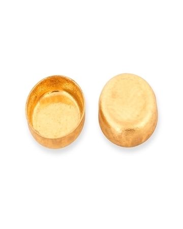 9K Yellow Gold Gold Oval Bezel Cup 6X8mm
