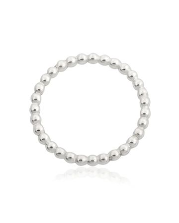 925 Sterling Silver 2mm Pearl Wire Ring Size 5