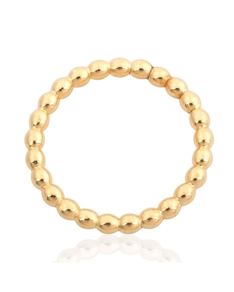 Yellow Gold Filled 2mm Pearl Wire Ring  Size 6/15.9mmi/D