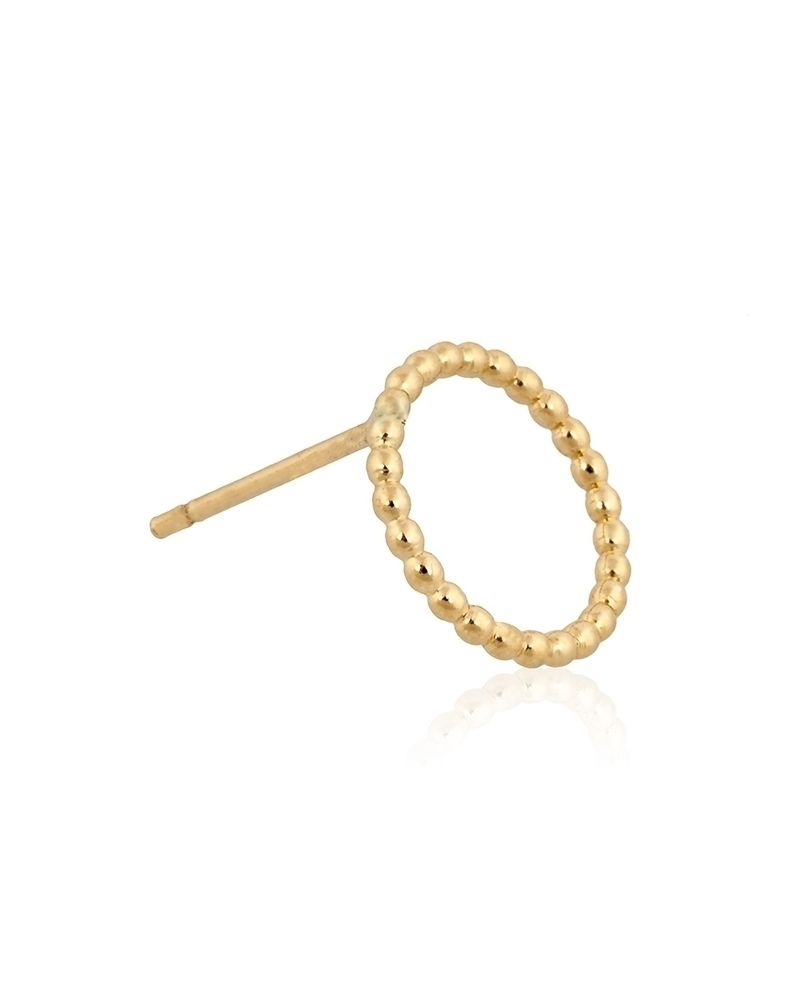 Yellow Gold Filled Hoop Earring 2mm Pearl Wire 14mm O/D