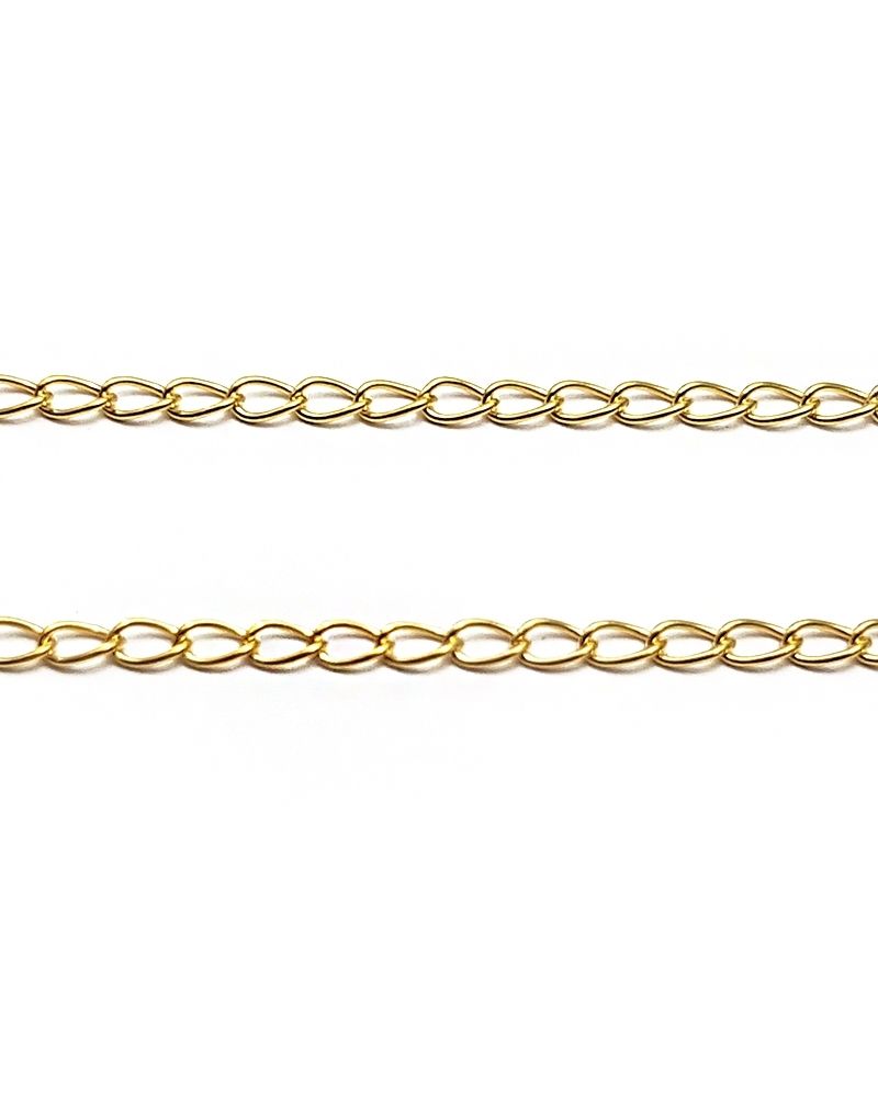 Yellow Gold Filled Oval Link Chain 0.5X3X2mm