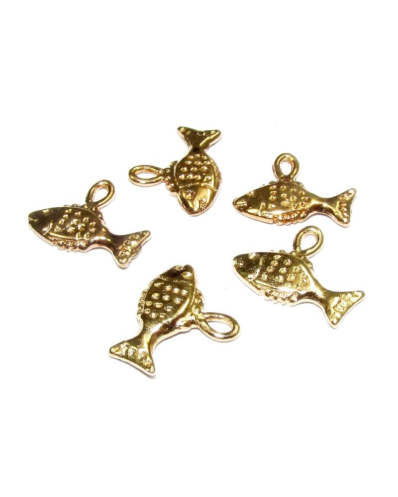 14K Gold Plated Fish Pendant