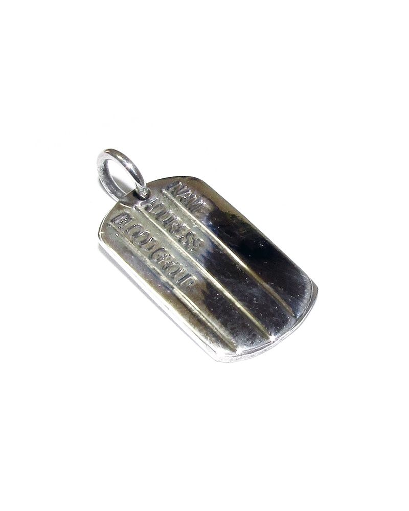 925 Sterling Silver Dog Tag Pendant 