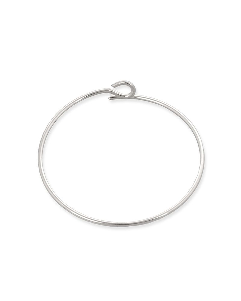 925 Sterling Silver Hoop Wire Earring 17mm 